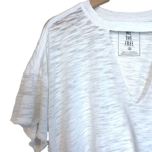 We the Free Jordan Burnout Tee In White - Picture 5 of 11
